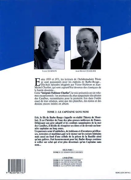 Verso de l'album Barbe-Rouge L'intégrale Tome 2 Le capitaine Sans Nom