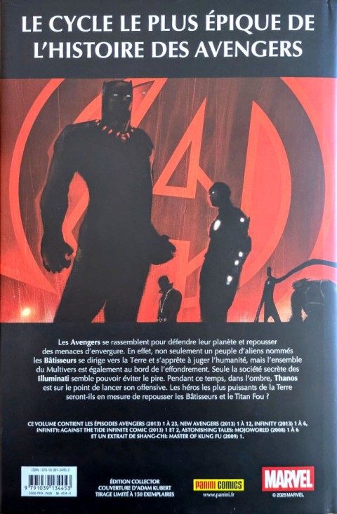 Verso de l'album Avengers de Jonathan Hickman 1