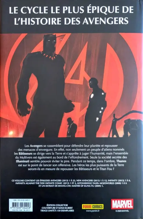 Verso de l'album Avengers de Jonathan Hickman 1
