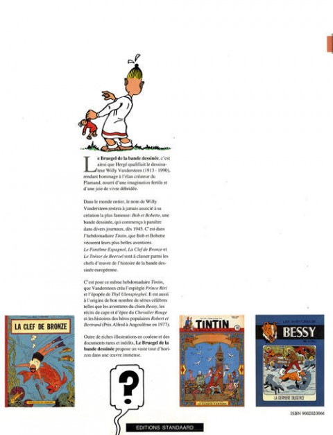 Verso de l'album Willy Vandersteen - Le Bruegel de la bande dessinée