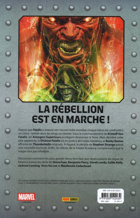 Verso de l'album Doom World - Le règne de Fatalis Volume 3/8