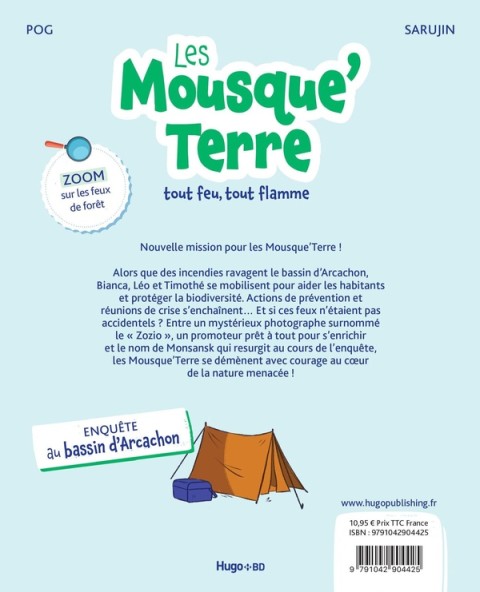 Verso de l'album Les Mousque'Terre 5 Tout feu, tout flamme - Enquête au bassin d'Arcachon