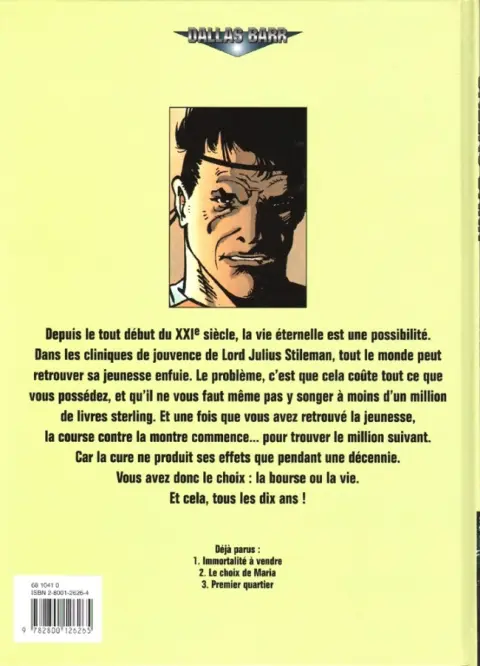 Verso de l'album Dallas Barr Tome 3 Premier quartier