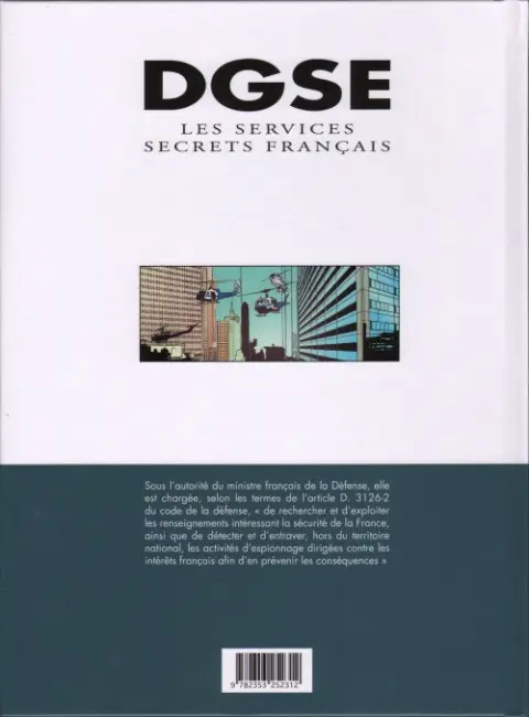 Verso de l'album DGSE Tome 2 Dossier 2 : federal reserve