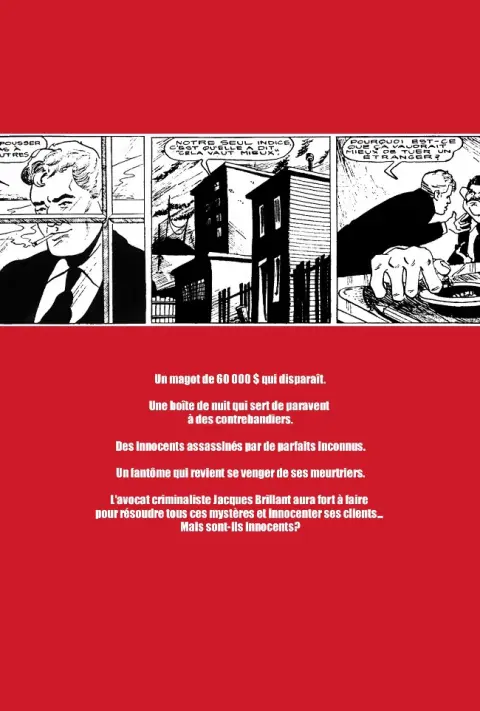 Verso de l'album Les Dossiers de l'ineffable M. Brillant