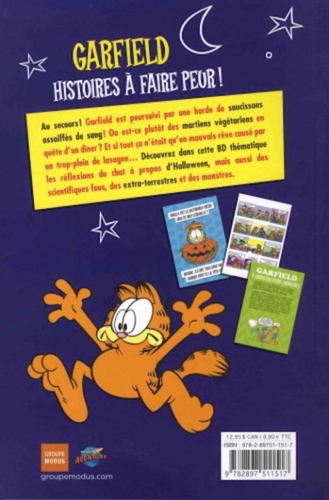Verso de l'album Garfield Tome 4 Histoires à faire peur !