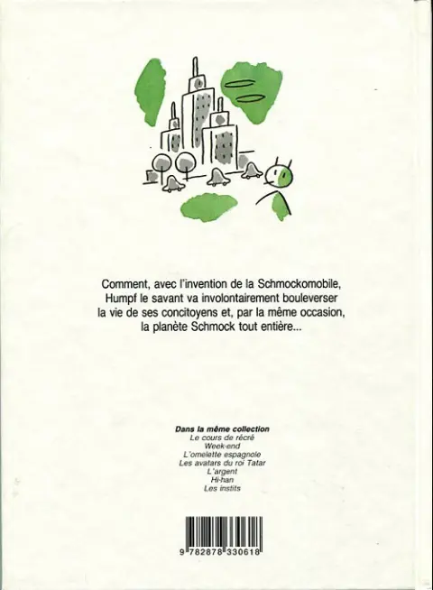 Verso de l'album Humpf et la schmockomobile