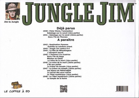 Verso de l'album Jungle Jim 1941 -Sabotage sur le canal (2ème partie) - Dans l'île de Thorson