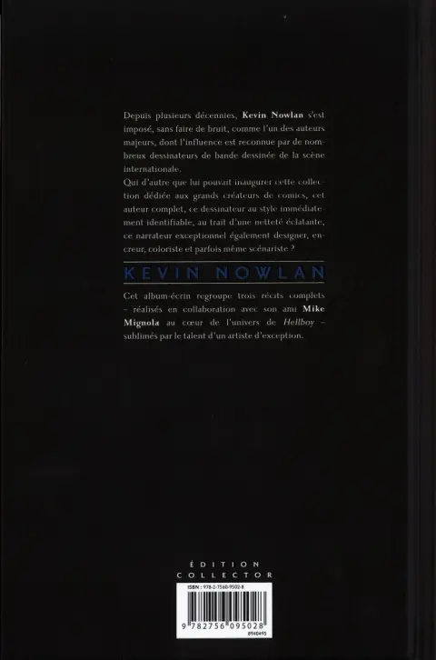 Verso de l'album Kevin Nowlan - Édition Spéciale