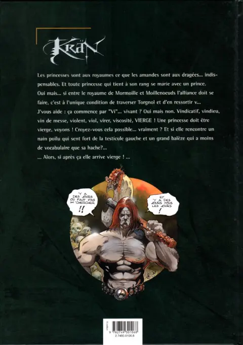 Verso de l'album Krän Tome 7 La princesse Viagra