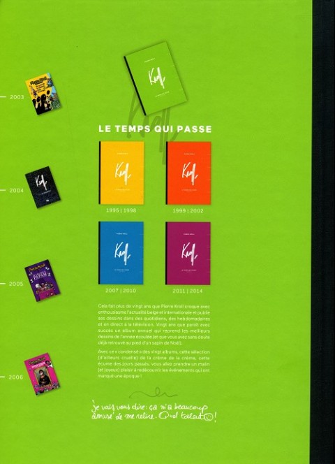 Verso de l'album Kroll - Le Temps qui passe Tome 3 2003-2006