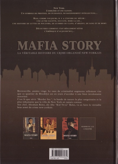 Verso de l'album Mafia story Tome 3 Murder Inc. {1/2}