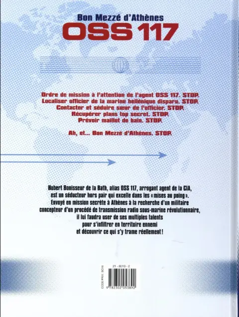 Verso de l'album OSS 117 Tome 2 Bon Mezzé d'Athènes