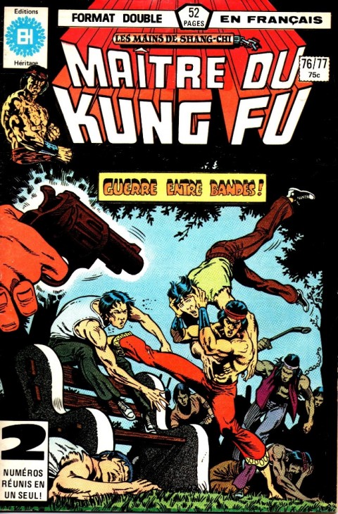 Couverture de l'album Les Mains de Shang-Chi, maître du Kung-Fu N° 76/77 Les triomphes de la chair