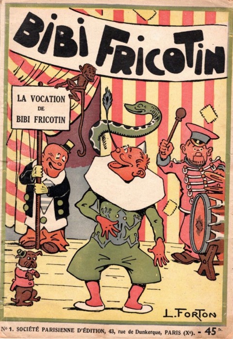 Couverture de l'album Bibi Fricotin 2e Série - Societé Parisienne d'Edition Tome 1 La vocation de Bibi Fricotin