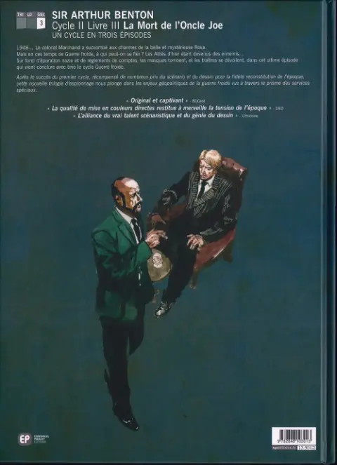 Verso de l'album Sir Arthur Benton Tome 6 La mort de l'oncle Joe