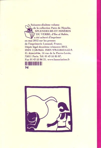 Verso de l'album SplendeuRs & MisèRes du VeRbe