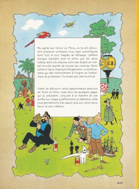 Verso de l'album Tintin - Publicités Tome 13 Les 7 Boules de Cristal