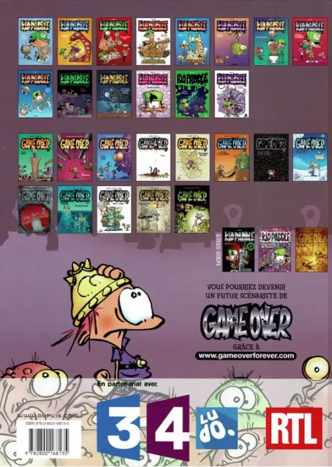 Verso de l'album Game over Tome 1 Blork Raider