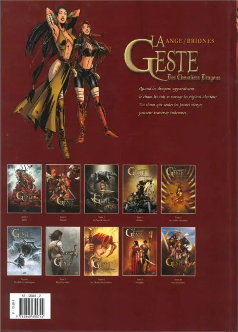 Verso de l'album La Geste des Chevaliers Dragons Tome 2 Akanah