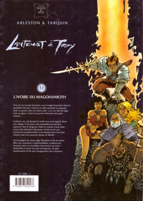 Verso de l'album Lanfeust de Troy Tome 1 L'ivoire du Magohamoth