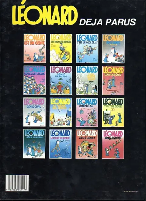 Verso de l'album Léonard Tome 5 Génie à toute heure