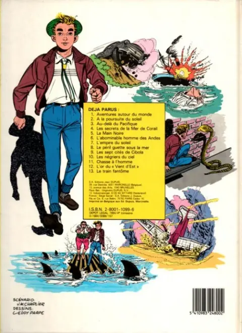 Verso de l'album Marc Dacier Couleurs Tome 4 Les secrets de la Mer de Corail