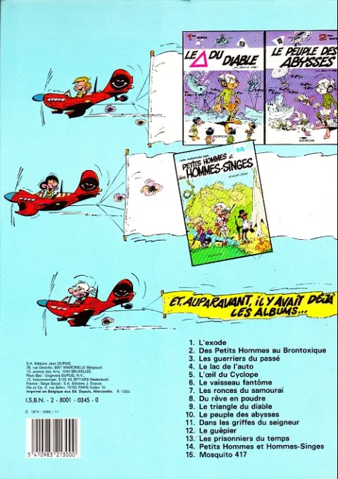 Verso de l'album Les Petits hommes Tome 1 L'exode