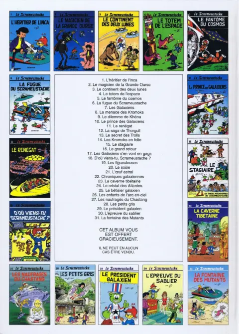 Verso de l'album Le Scrameustache Tome 4 Le totem de l'espace