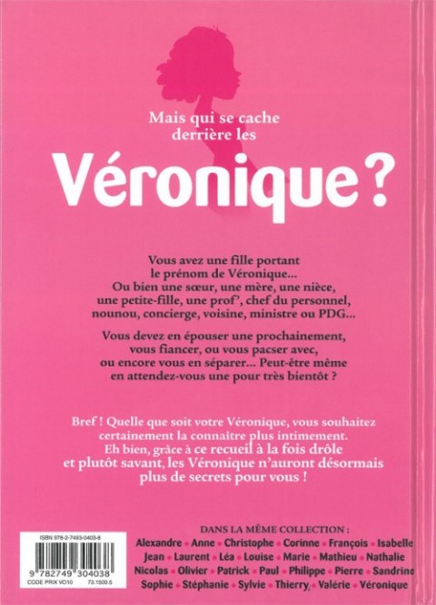 Verso de l'album L'Encyclopédie des prénoms en BD Tome 25 Véronique