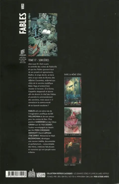Verso de l'album Fables Tome 17 Sorcières