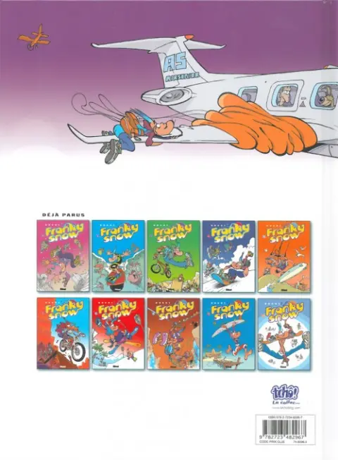 Verso de l'album Franky Snow Tome 11 S'envoie en l'air