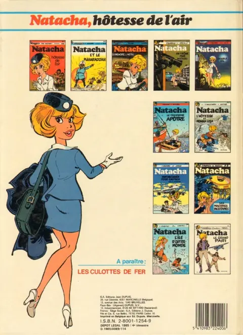 Verso de l'album Natacha Tome 11 Le grand pari