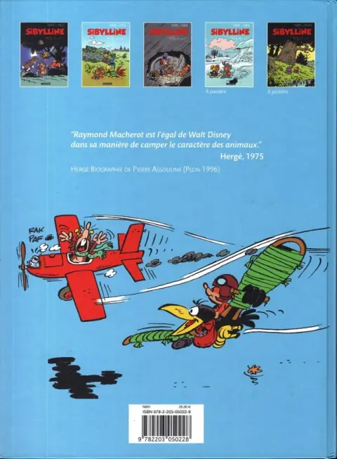 Verso de l'album Sibylline Tome 3 1975-1982