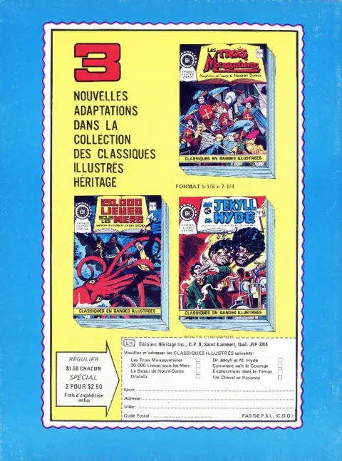 Verso de l'album Classiques illustrés Tome 20 Voyage au centre de la Terre