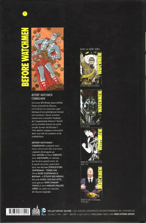 Verso de l'album Before Watchmen Compagnon
