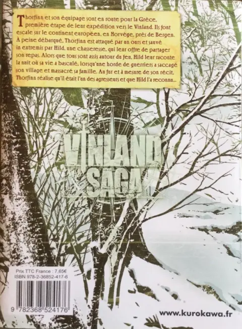 Verso de l'album Vinland Saga Volume 17