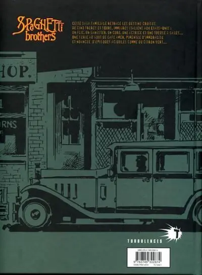 Verso de l'album Spaghetti Brothers Version en couleur Tome 14