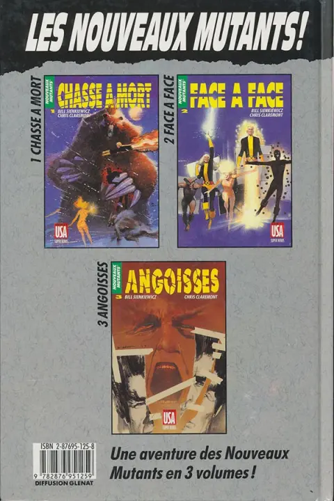 Verso de l'album Super Héros Tome 47 Nouveaux Mutants 3/3 : Angoisses