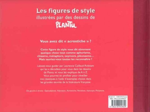 Verso de l'album Les Figures de style illustrées par des dessins de Plantu