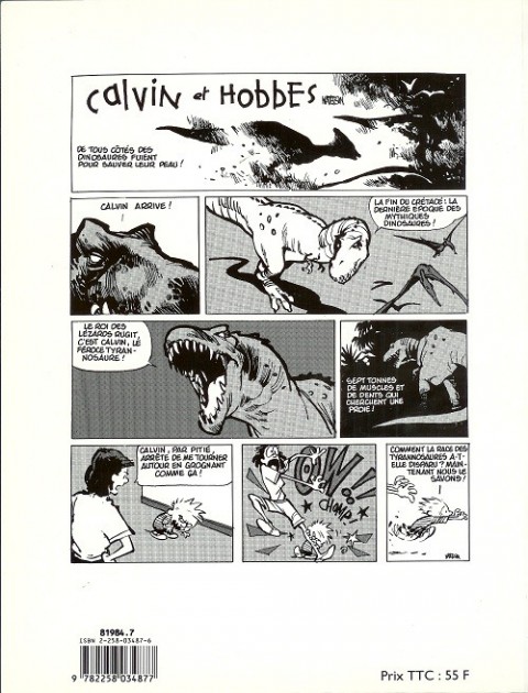 Verso de l'album Calvin et Hobbes Tome 4 Debout, tas de nouilles !