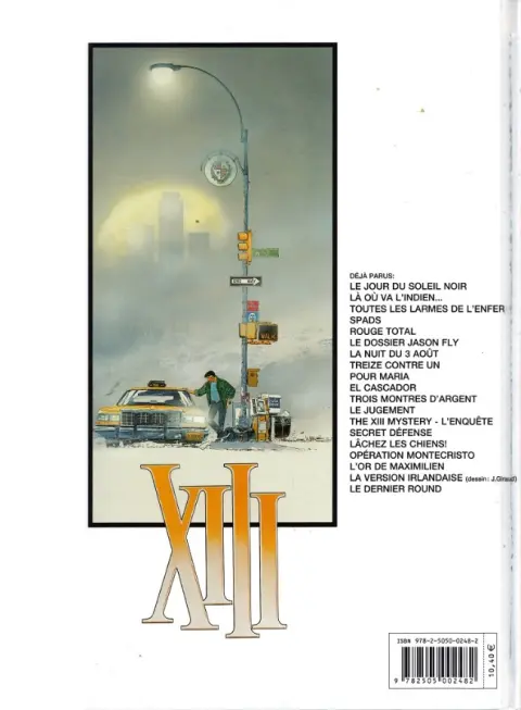 Verso de l'album XIII Tome 19 Le dernier round