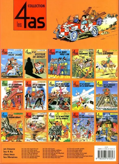 Verso de l'album Les 4 as Tome 32 Les 4 as et le robot vandale