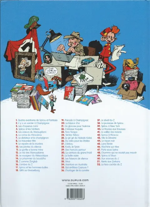 Verso de l'album Spirou et Fantasio Tome 18 QRN sur Bretzelbourg