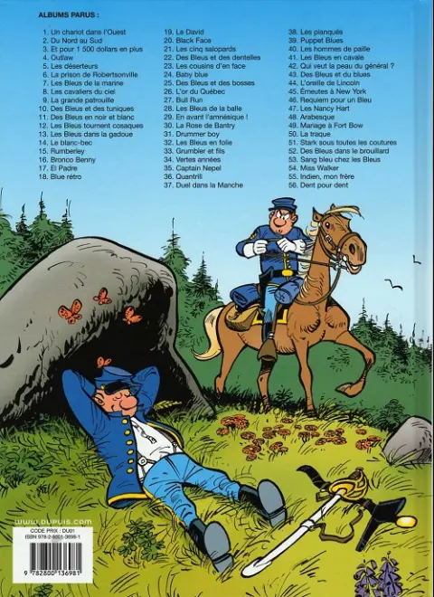 Verso de l'album Les Tuniques Bleues Tome 49 Mariage à Fort Bow