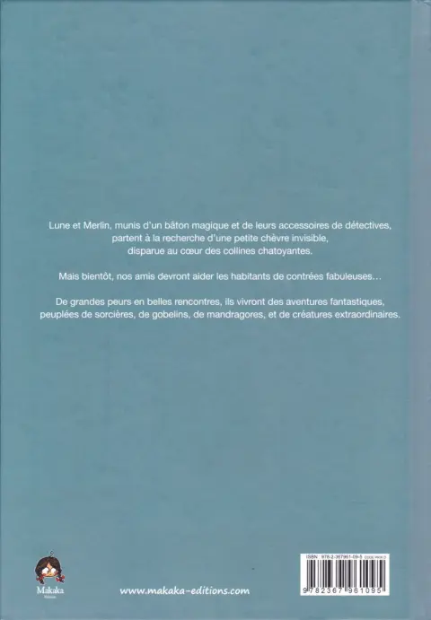Verso de l'album Lune et Merlin Tome 1 Détectives des collines