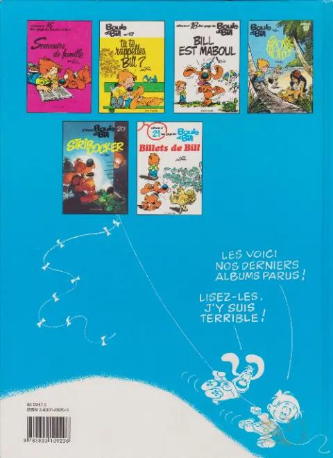Verso de l'album Boule & Bill Tome 19 Globe trotters