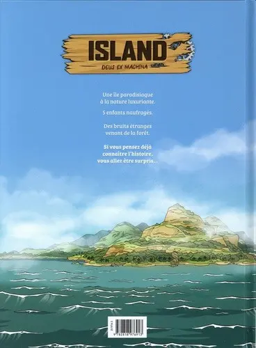 Verso de l'album Island Tome 1 Deus ex machina