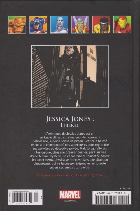 Verso de l'album Marvel Comics - La collection de référence Tome 199 Jessica Jones : Libérée