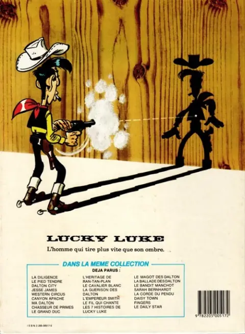 Verso de l'album Lucky Luke Tome 37 Canyon apache